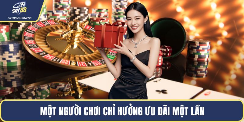 Một người chơi chỉ hưởng ưu đãi một lần